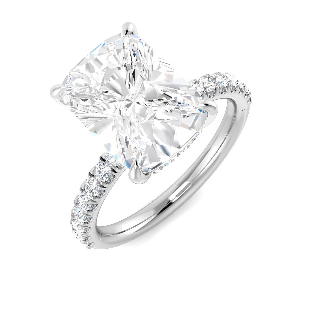 Platinum 4.48ct E VS1 Laboratory Grown CVD Ring