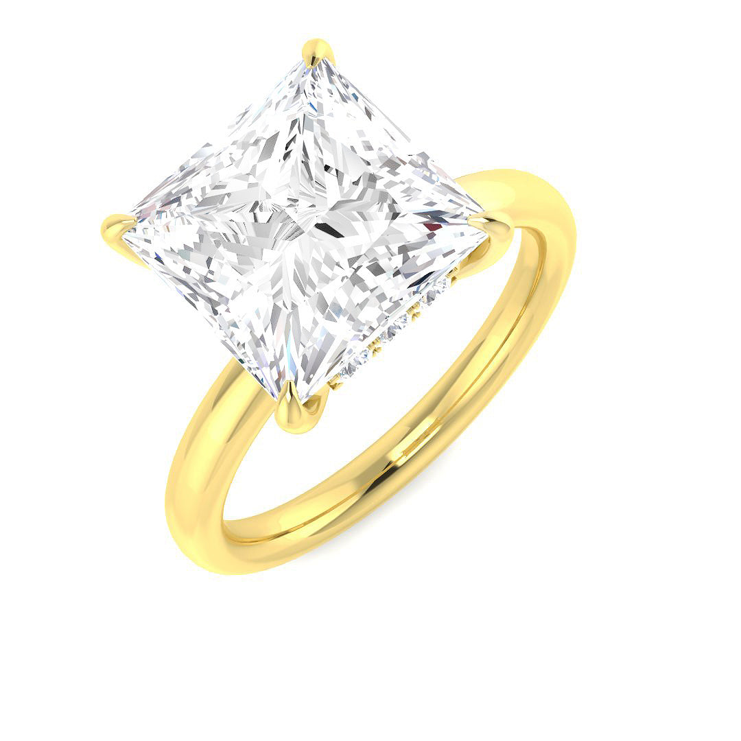 9ct Yellow Gold 5.22ct E VS2 Laboratory Grown CVD Ring