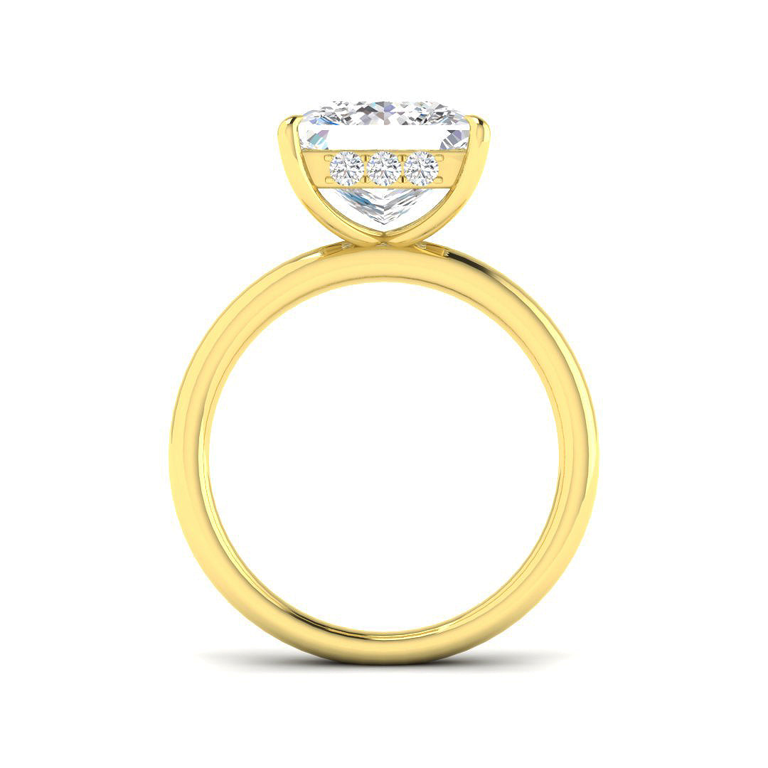 9ct Yellow Gold 5.22ct E VS2 Laboratory Grown CVD Ring