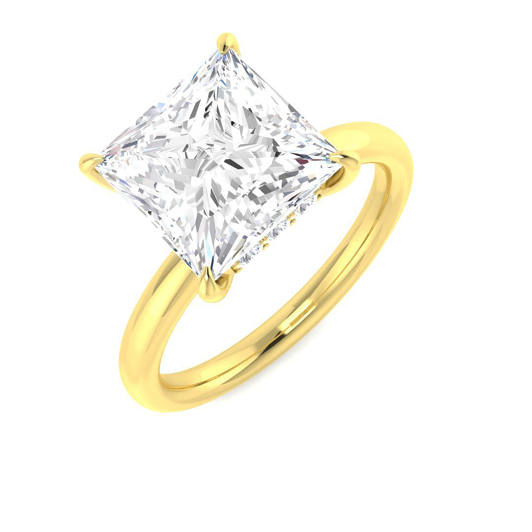 9ct Yellow Gold 4.17ct E VS2 Laboratory Grown CVD Ring