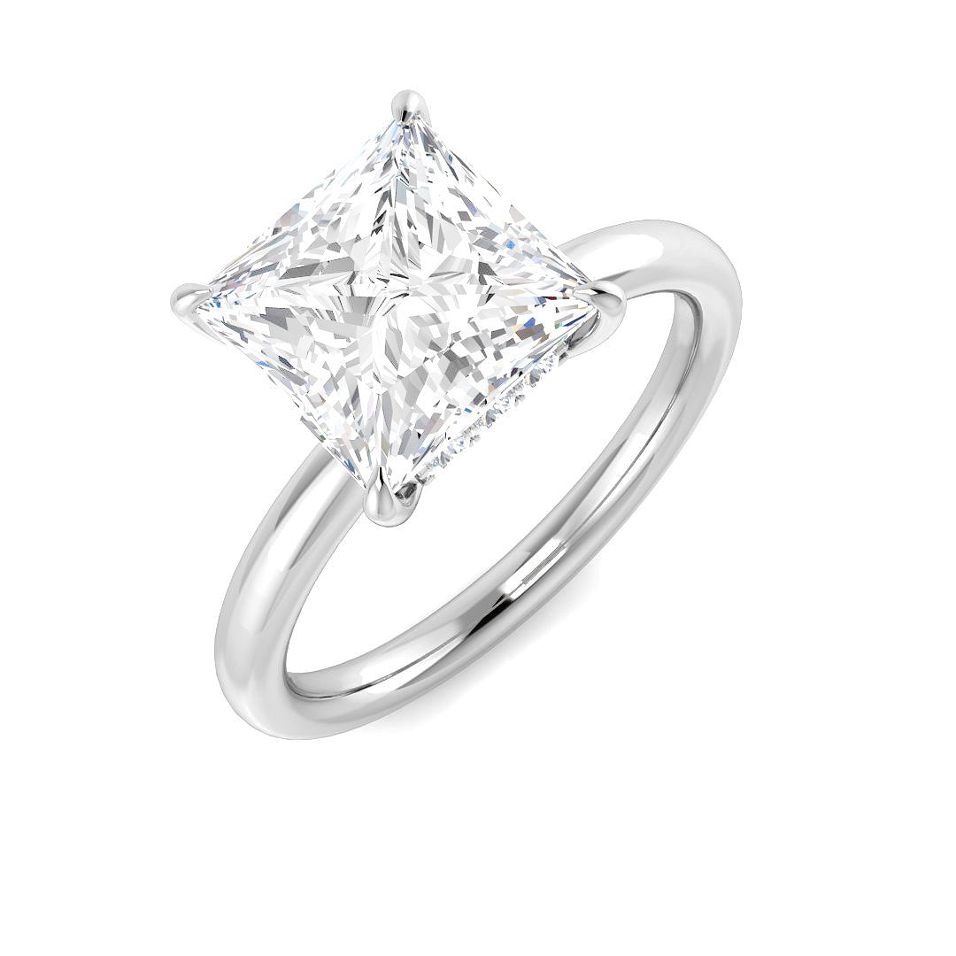 9ct White Gold 3.16ct E VS2 Laboratory Grown CVD Ring