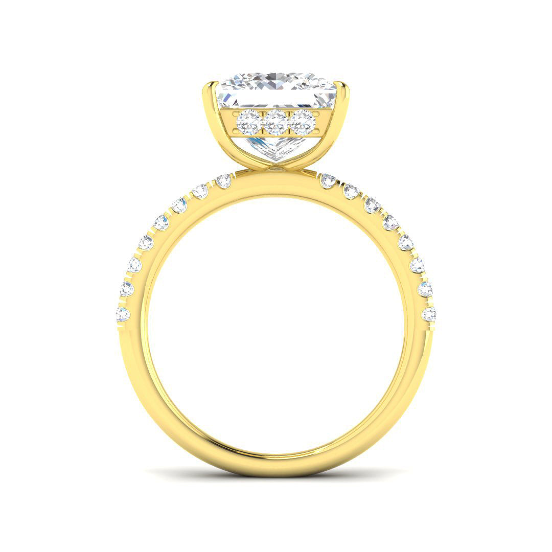 9ct Yellow Gold 4.45ct E VS2 Laboratory Grown CVD Ring