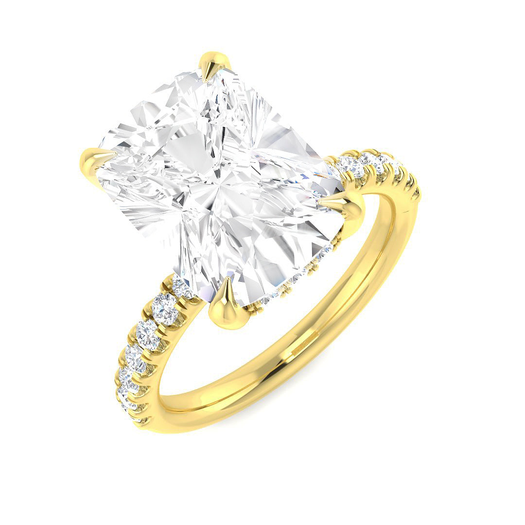 9ct Yellow Gold 5.51ct E VS1 Laboratory Grown CVD Ring