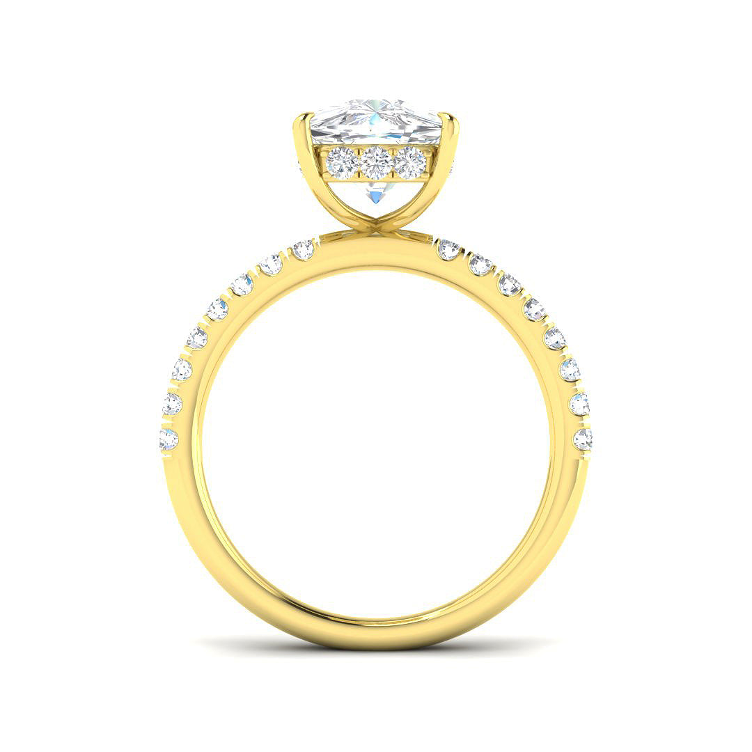 9ct Yellow Gold 4.47ct E VS2 Laboratory Grown CVD Ring