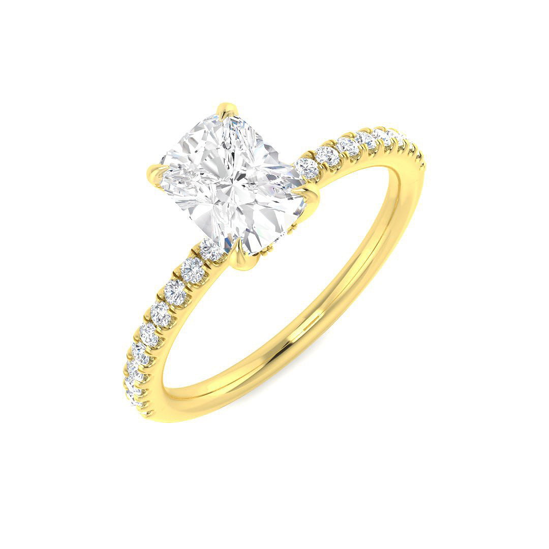 9ct Yellow Gold 1.26ct E VS1 Laboratory Grown CVD Ring