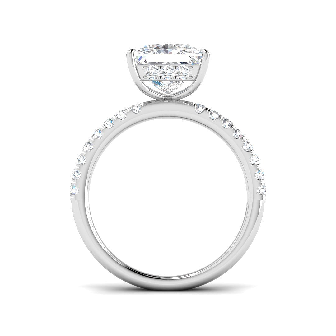 Platinum 3.40ct E VS2 Laboratory Grown CVD Ring