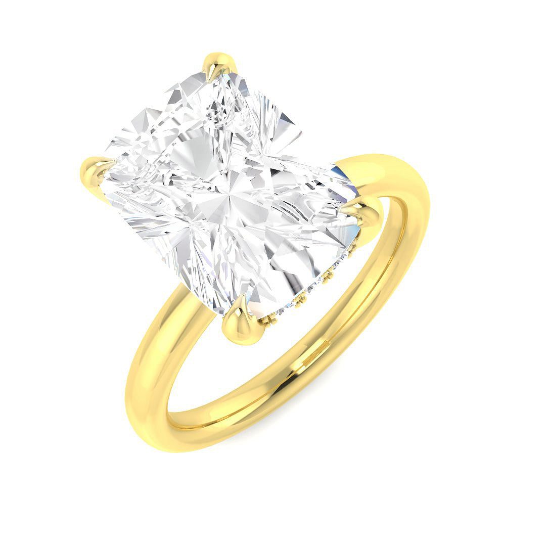 9ct Yellow Gold 5.24ct E VS1 Laboratory Grown CVD Ring