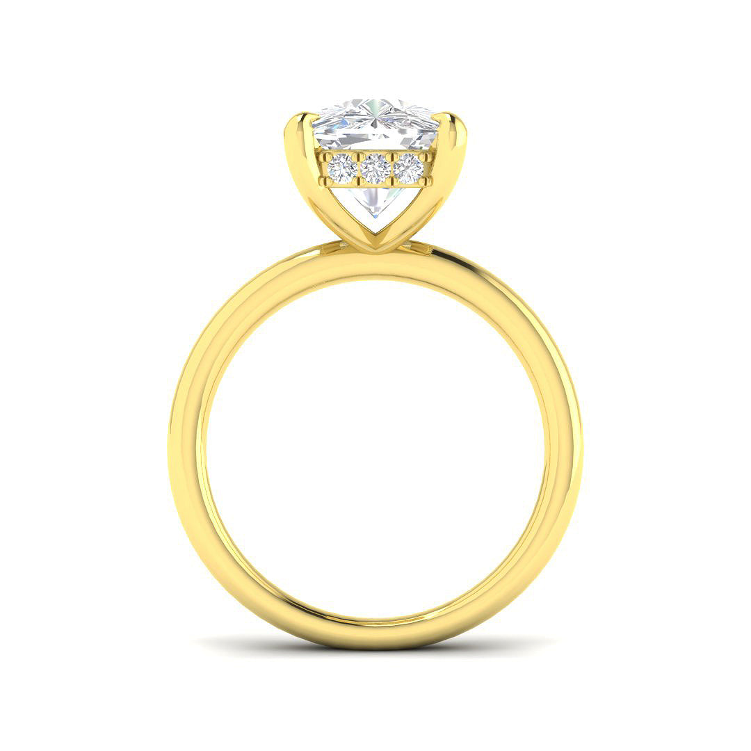 9ct Yellow Gold 5.24ct E VS1 Laboratory Grown CVD Ring