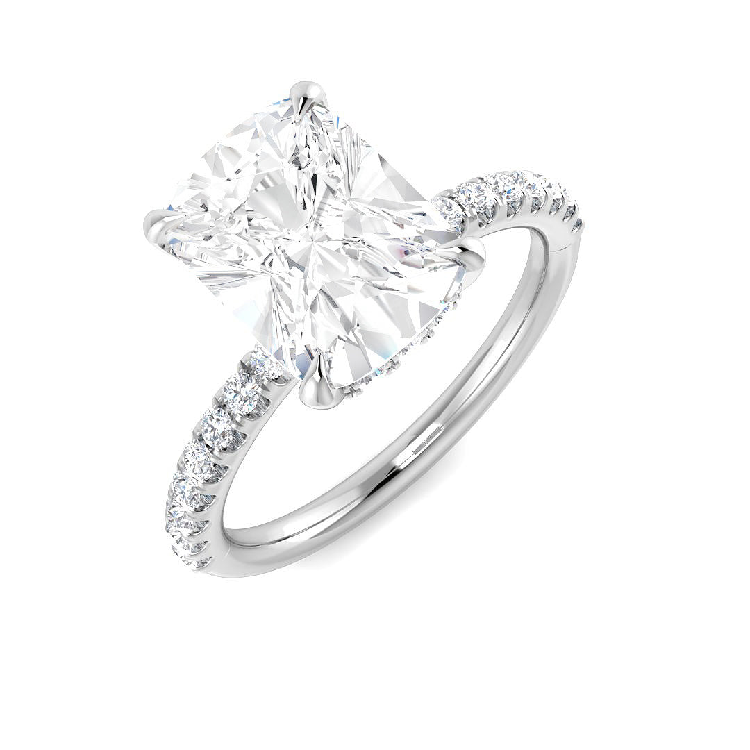 Platinum 3.40ct E VS2 Laboratory Grown CVD Ring
