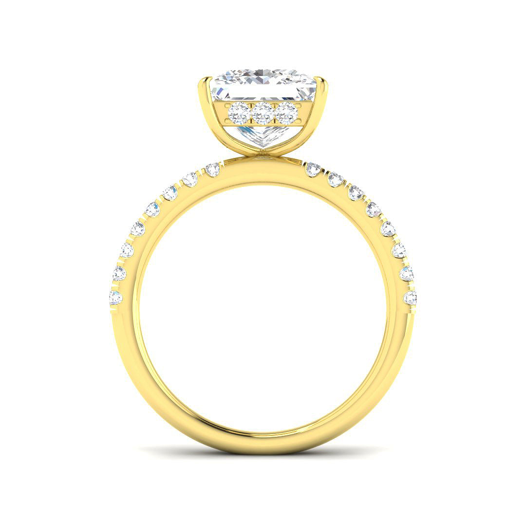 18ct Yellow Gold 3.39ct E VS2 Laboratory Grown CVD Ring