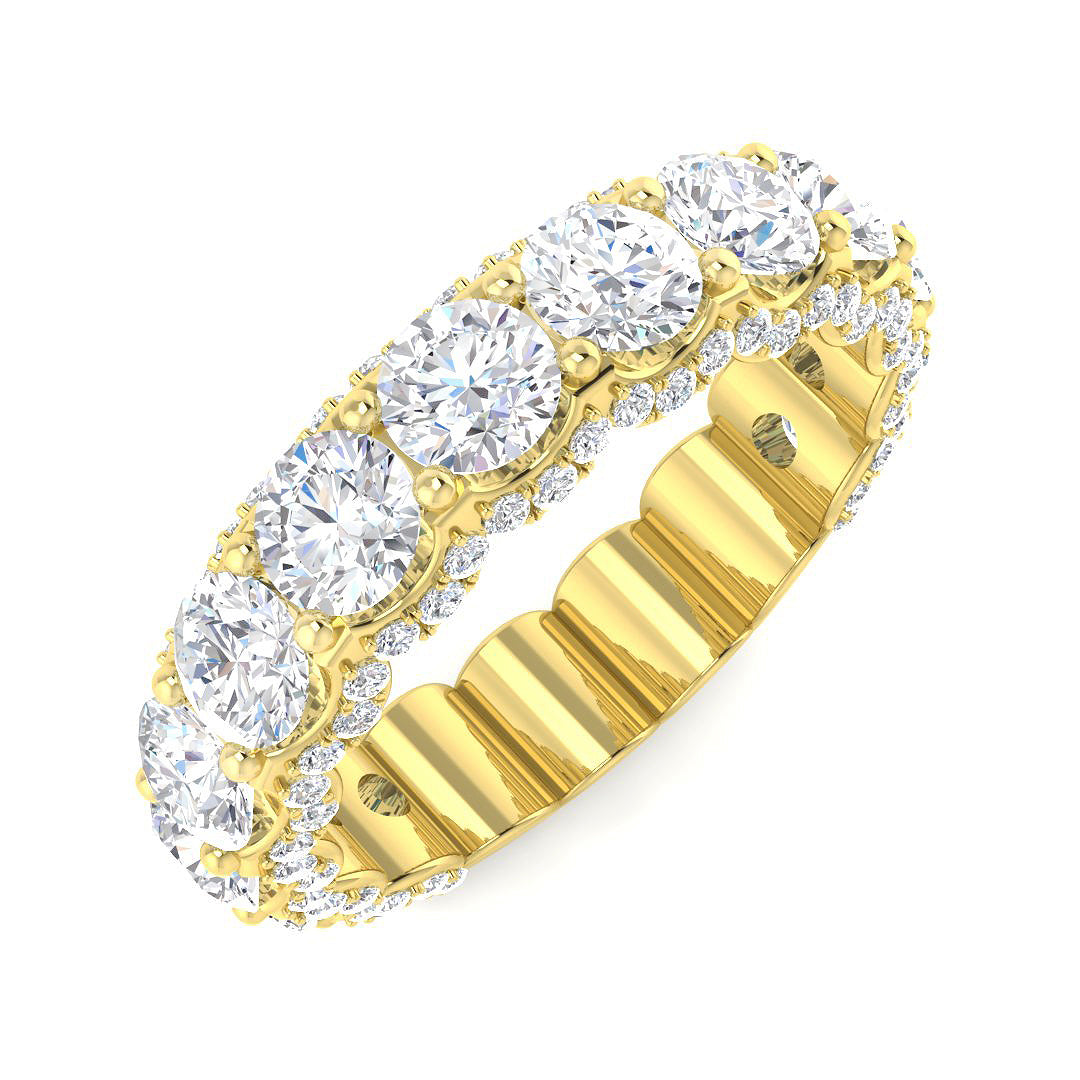 9ct Yellow Gold 5.41ct Laboratory Grown CVD Ring