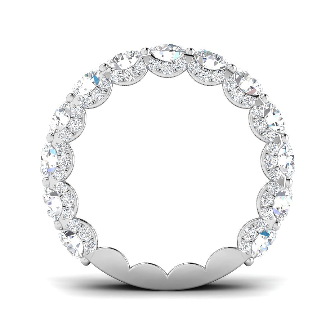 9ct White Gold 5.41ct Laboratory Grown CVD Ring