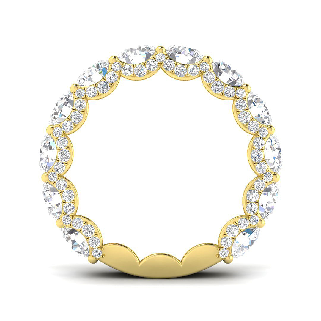 9ct Yellow Gold 6.99ct Laboratory Grown CVD Ring