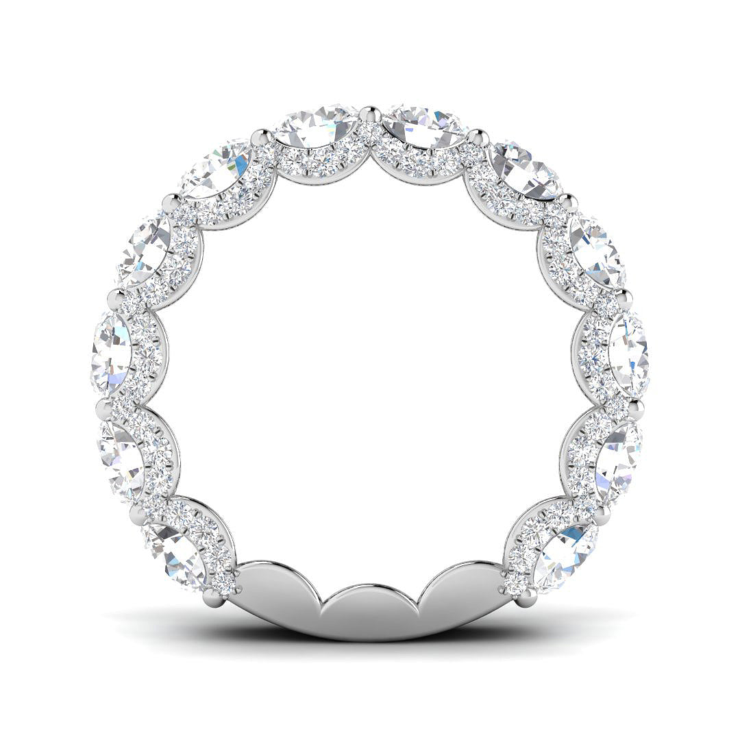 9ct White Gold 6.99ct Laboratory Grown CVD Ring