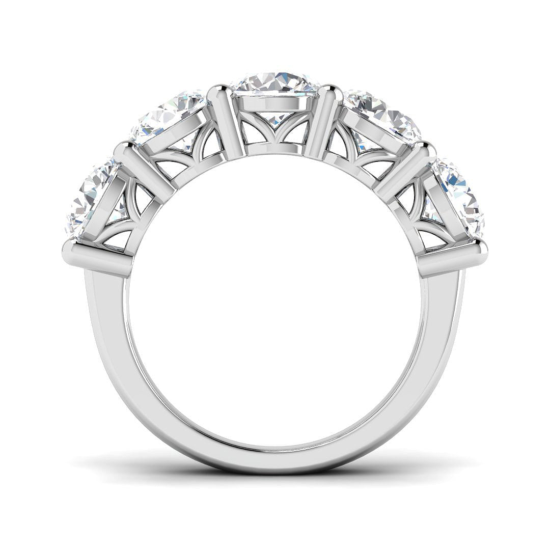 Platinum 5.08ct Laboratory Grown CVD Ring