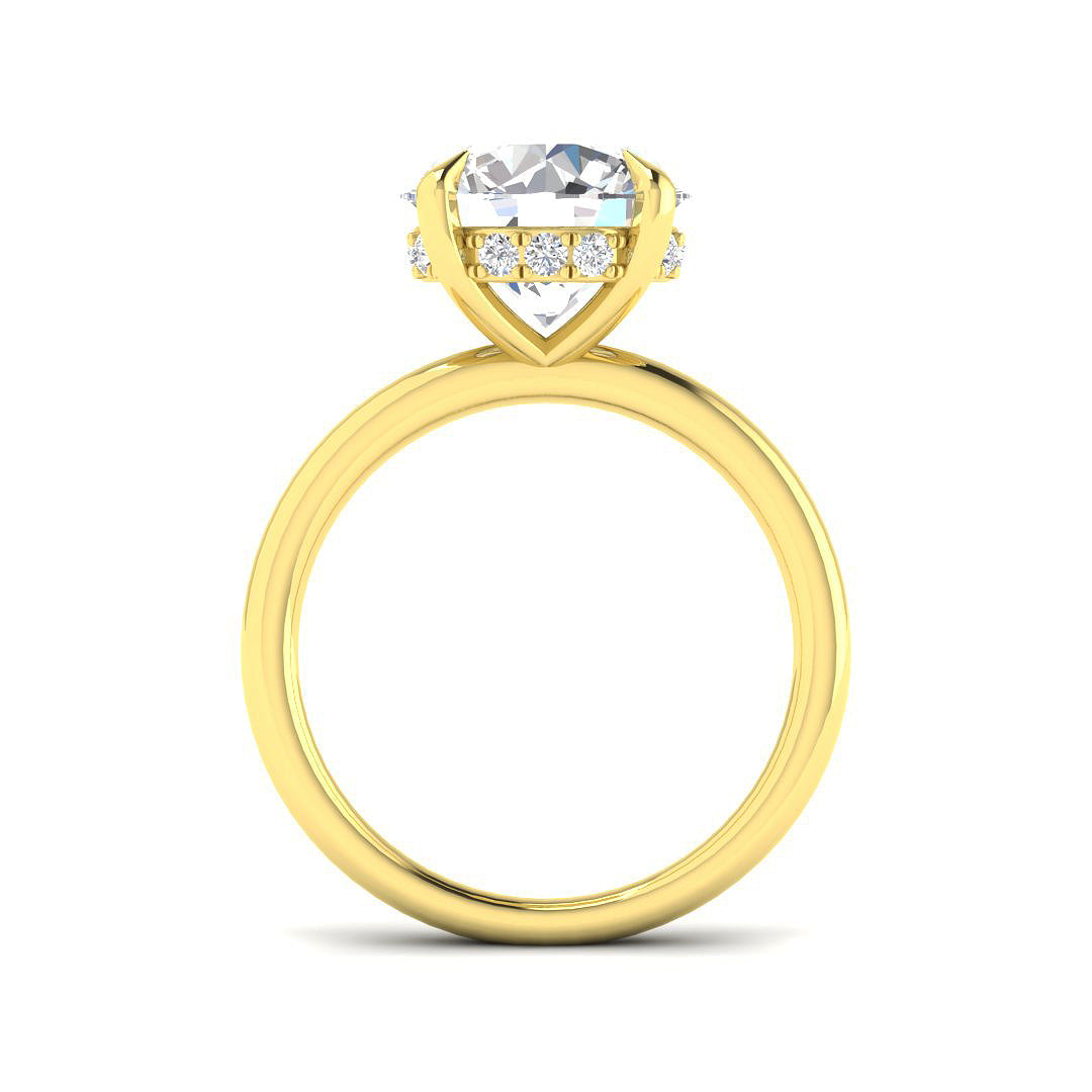 18ct Yellow Gold 4.17ct Laboratory Grown CVD Ring