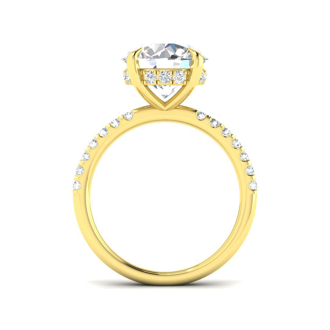 18ct Yellow Gold 4.39ct E VS2 Laboratory Grown CVD Ring