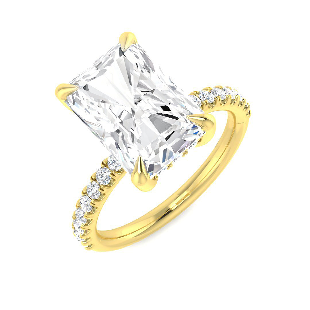 9ct Yellow Gold 4.51ct E VS2 Laboratory Grown CVD Ring