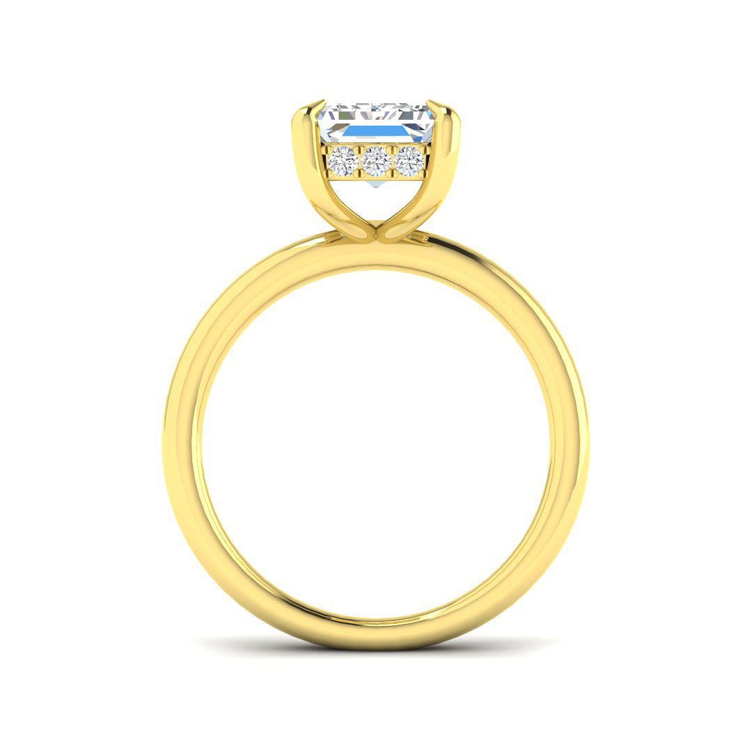 9ct Yellow Gold 4.25ct E VS2 Laboratory Grown CVD Ring