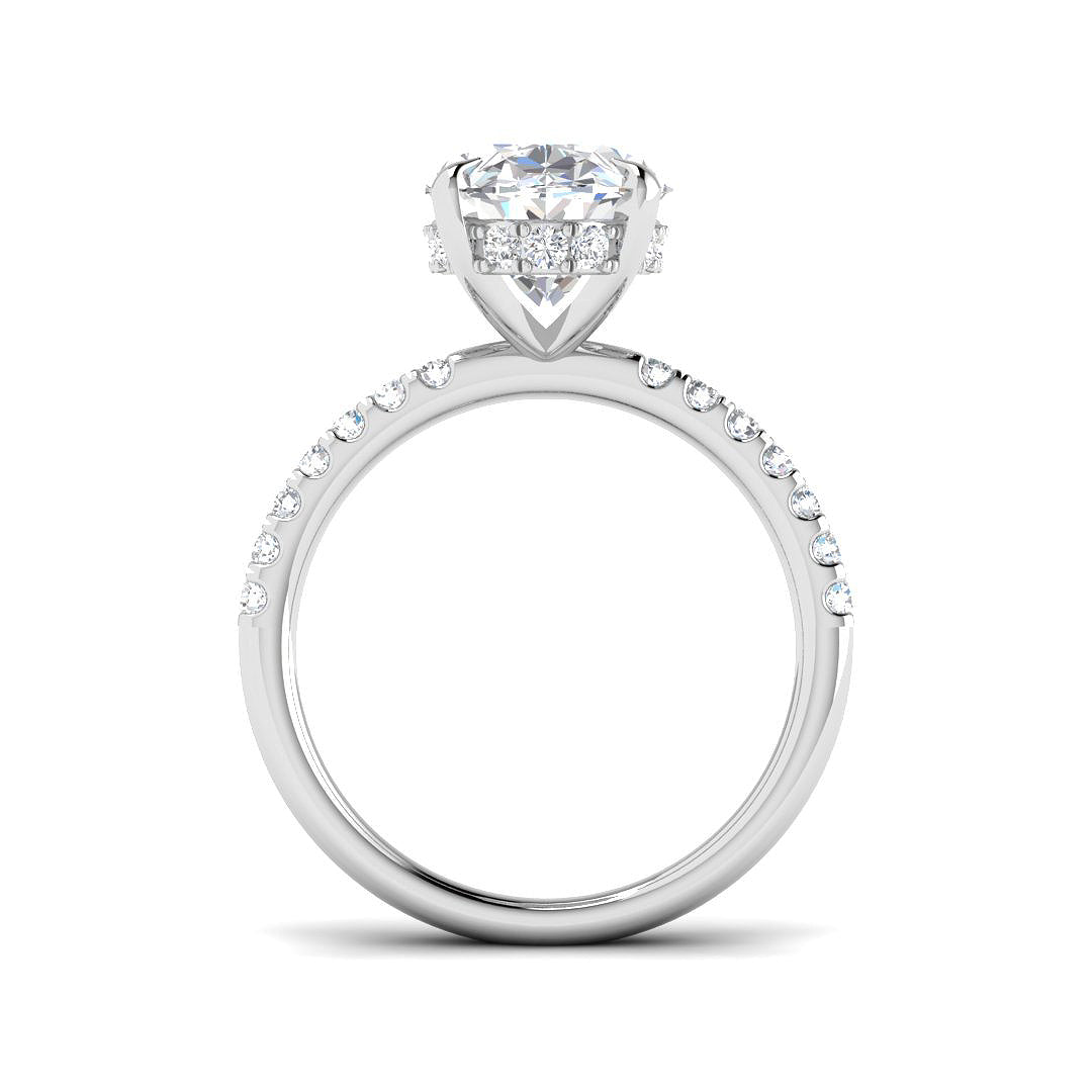 9ct White Gold 4.44ct E VS2 Laboratory Grown CVD Ring