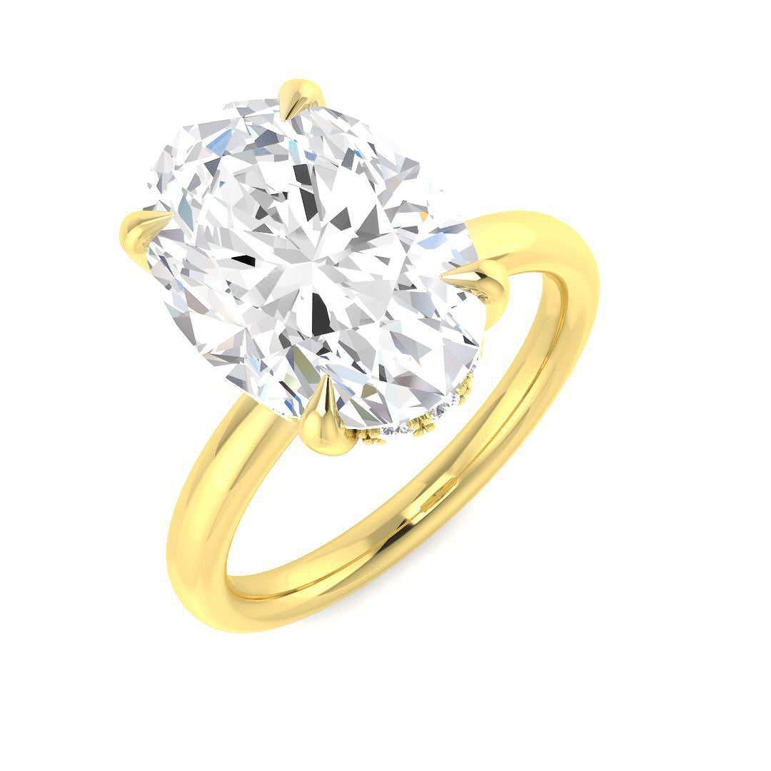 9ct Yellow Gold 5.22ct E VS2 Laboratory Grown CVD Ring