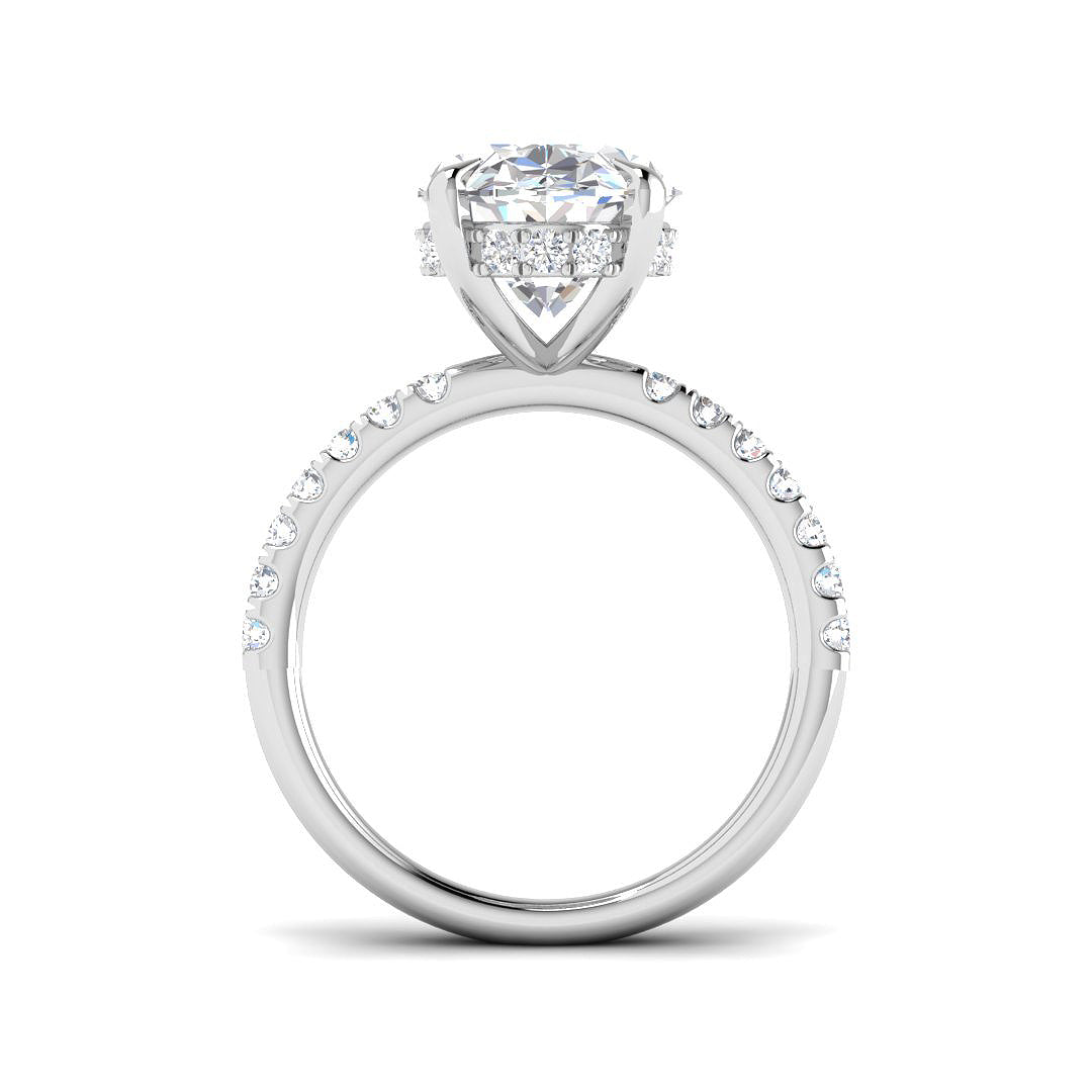 9ct White Gold 5.49ct E VS2 Laboratory Grown CVD Ring