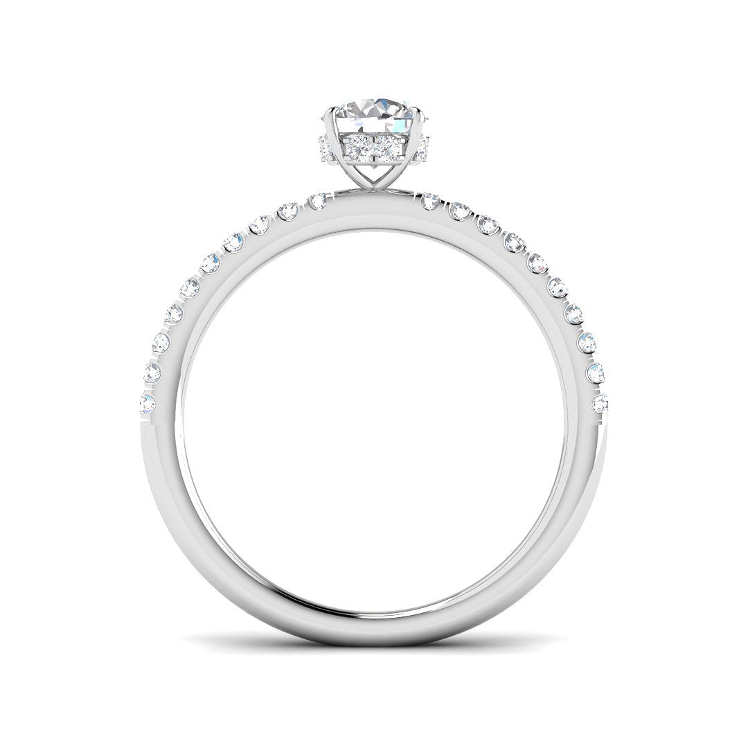 9ct White Gold 0.75ct Laboratory Grown CVD Ring