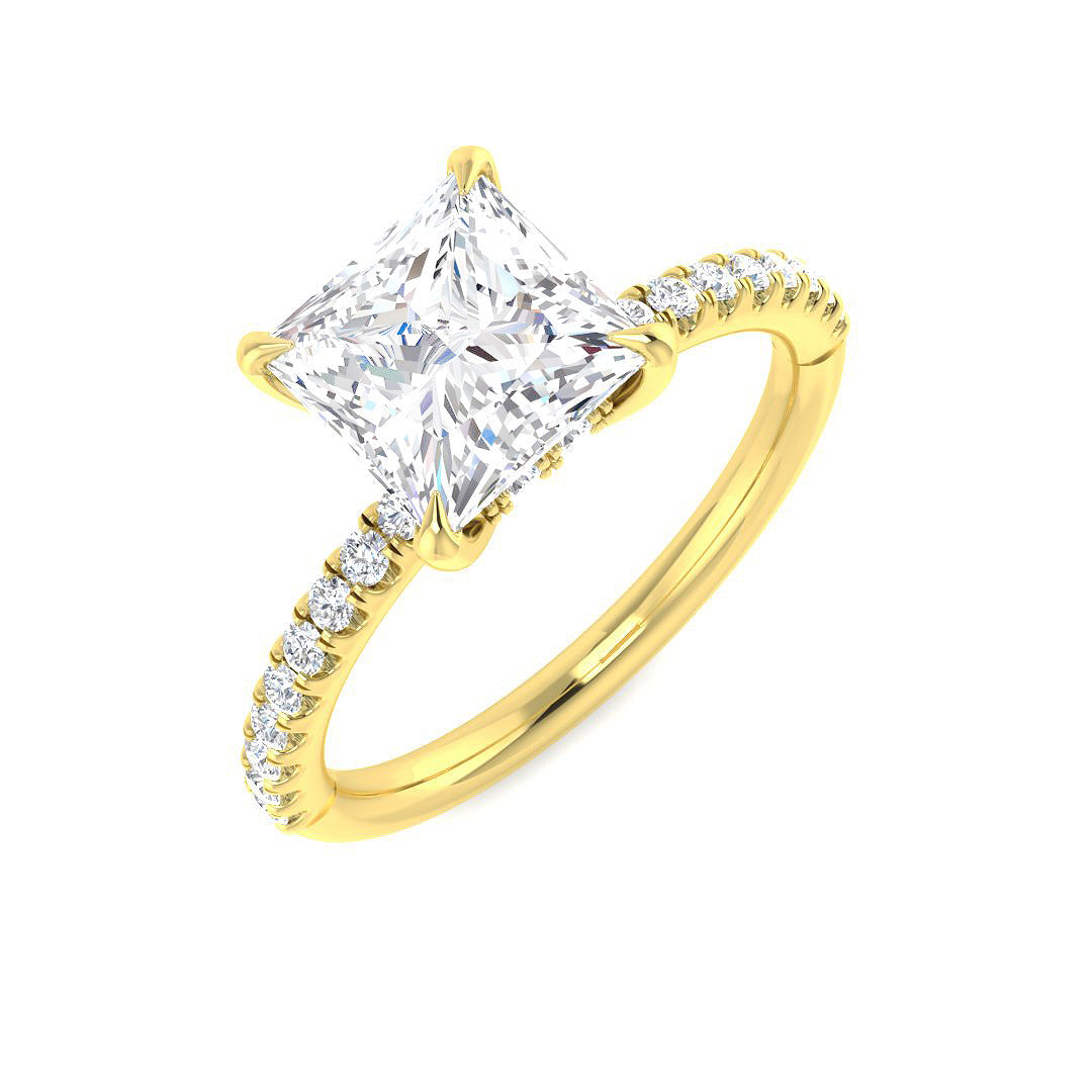 9ct Yellow Gold 2.30ct E VS2 Laboratory Grown CVD Ring