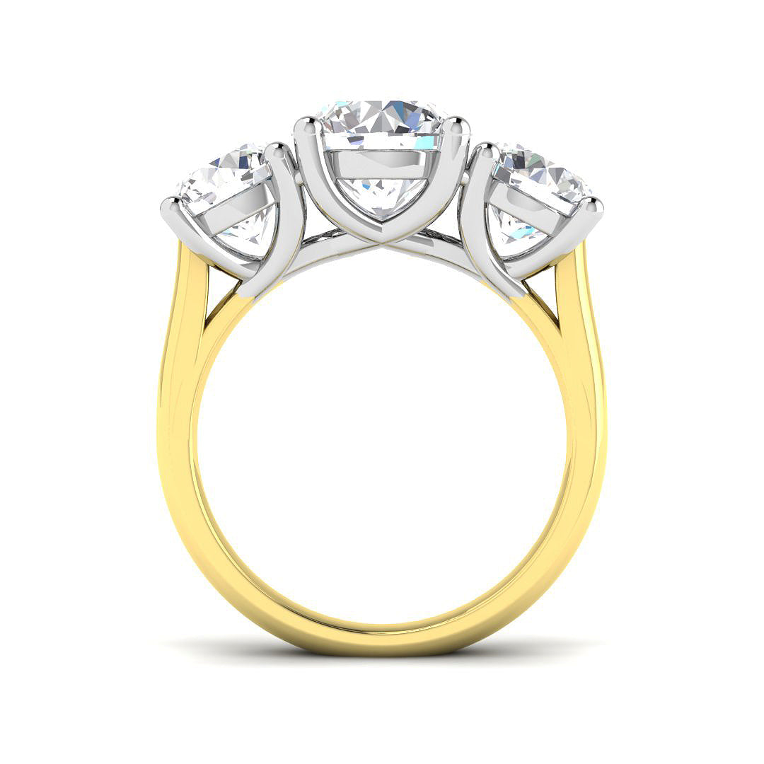 9ct Two-Tone Gold 5.05ct E VS1 Laboratory Grown CVD Ring