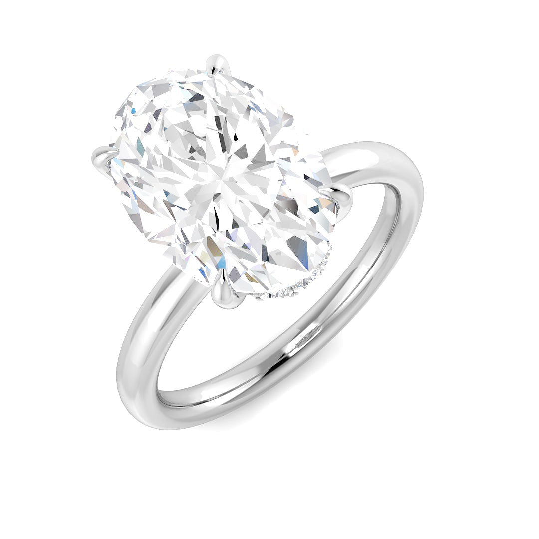 Platinum 4.01ct E VS2 Laboratory Grown CVD Ring