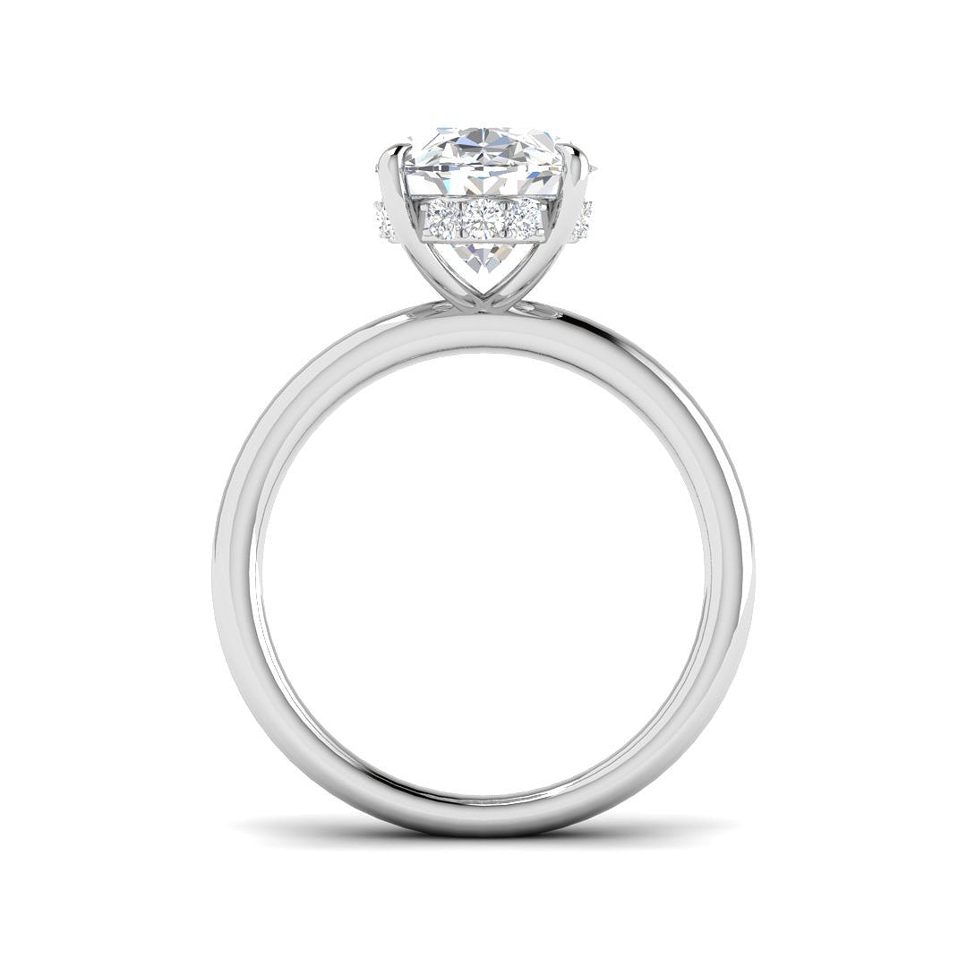 Platinum 4.01ct E VS2 Laboratory Grown CVD Ring