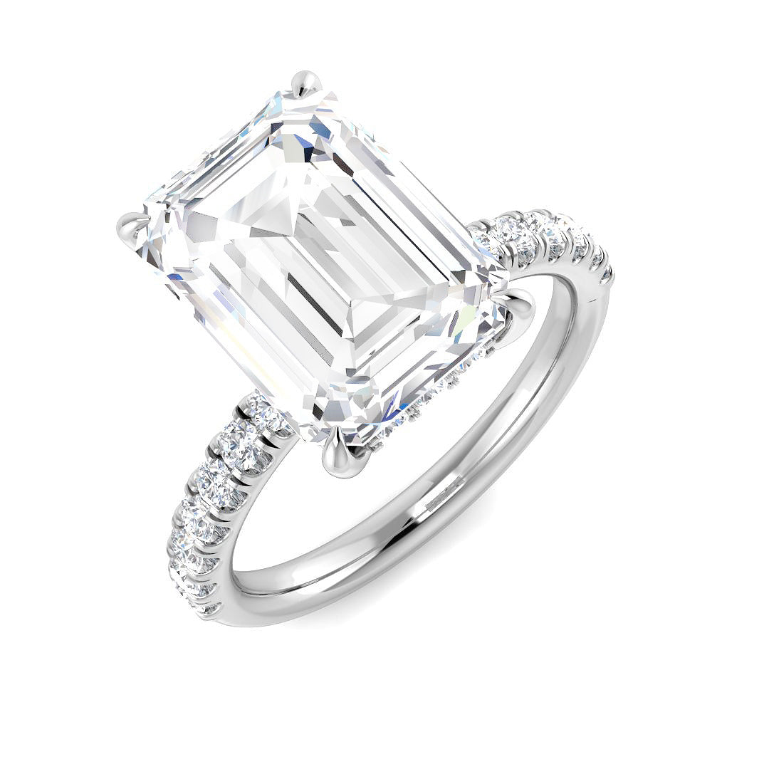 9ct White Gold 5.55ct D VS2 Laboratory Grown CVD Ring