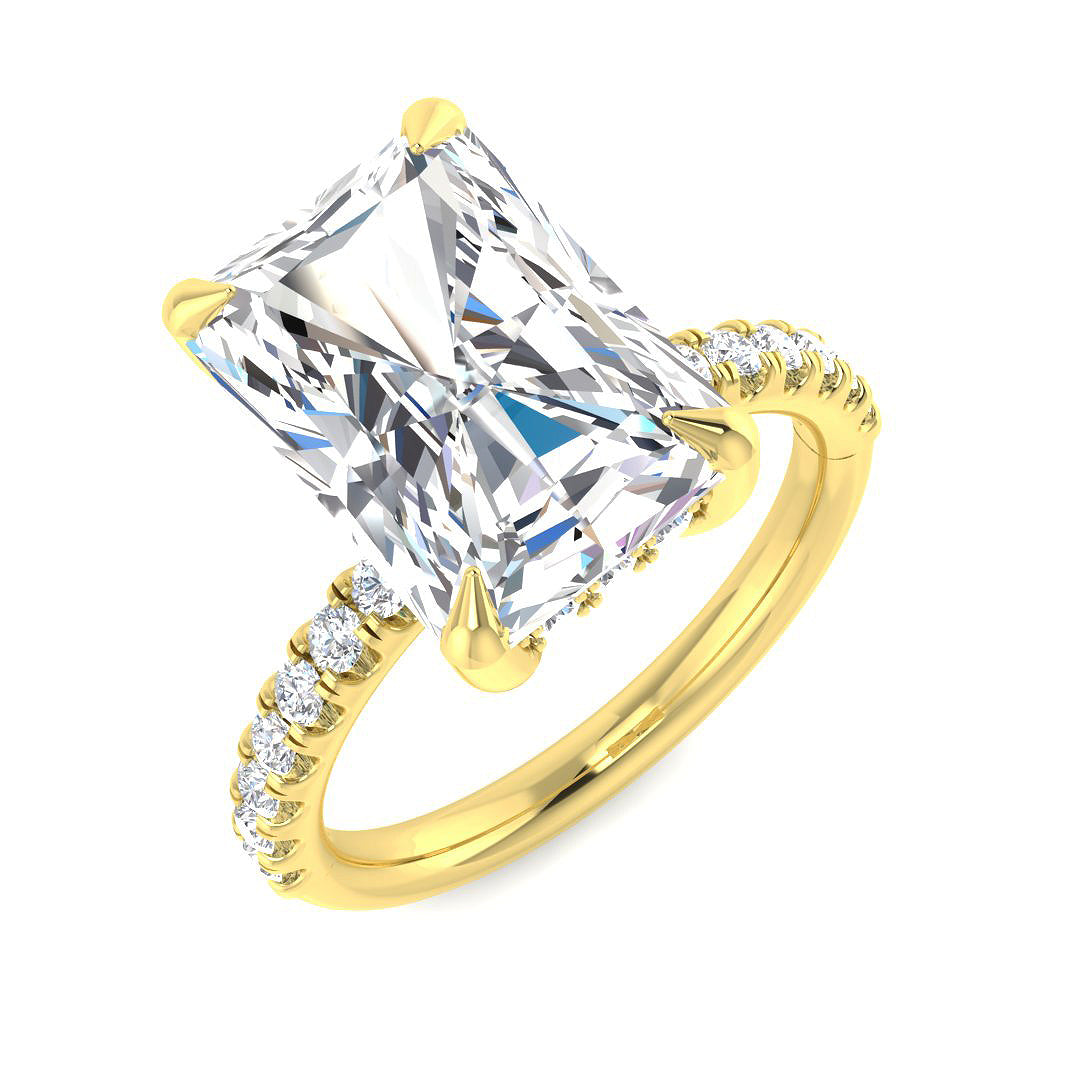 9ct Yellow Gold 5.54ct E VS1 Laboratory Grown CVD Ring