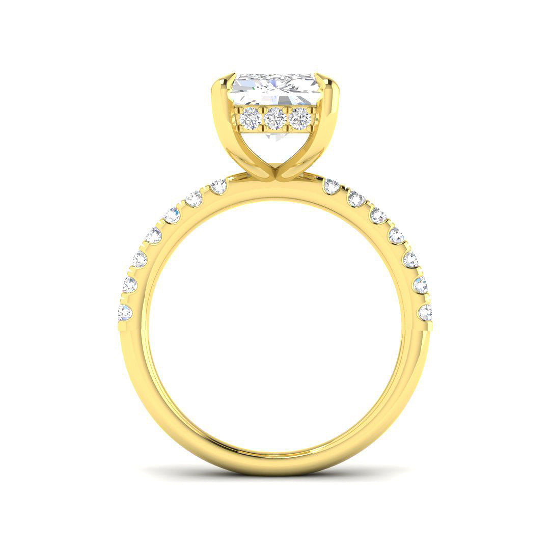 9ct Yellow Gold 5.54ct E VS1 Laboratory Grown CVD Ring