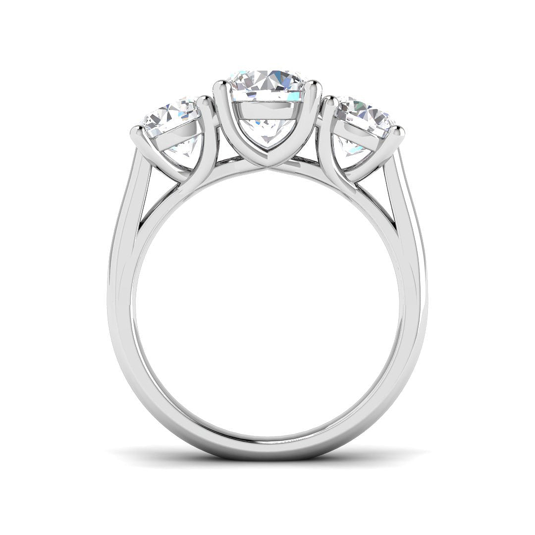 Platinum 2.96ct D VS1 Laboratory Grown CVD Ring