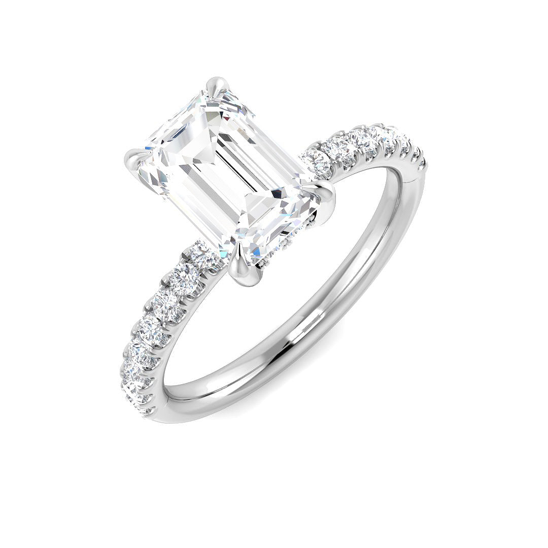 Platinum 2.41ct F VS1 Laboratory Grown CVD Ring