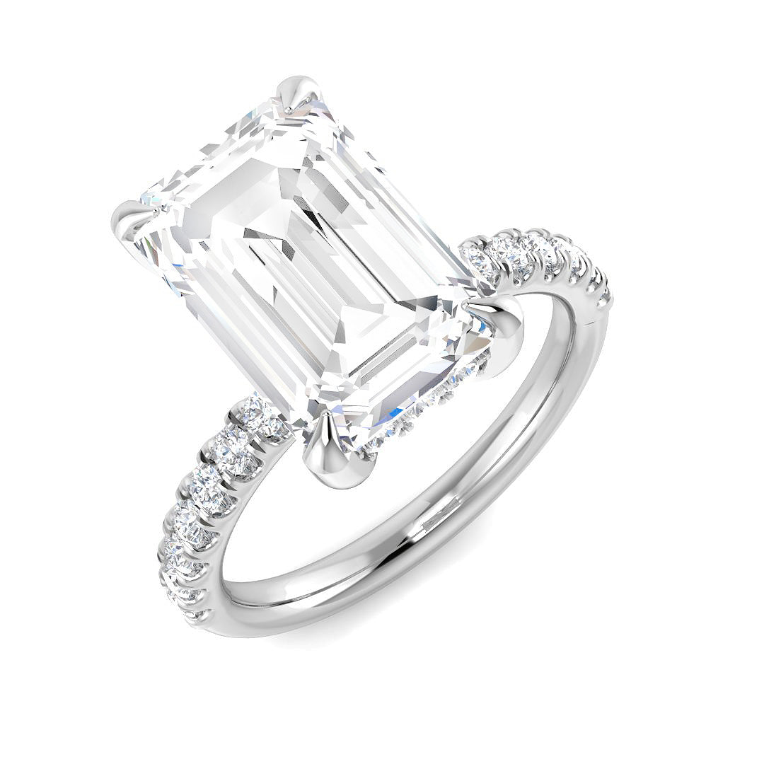 9ct White Gold 5.52ct E VS2 Laboratory Grown CVD Ring