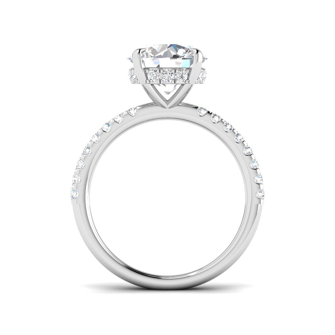 9ct White Gold 3.38ct E VS1 Laboratory Grown CVD Ring