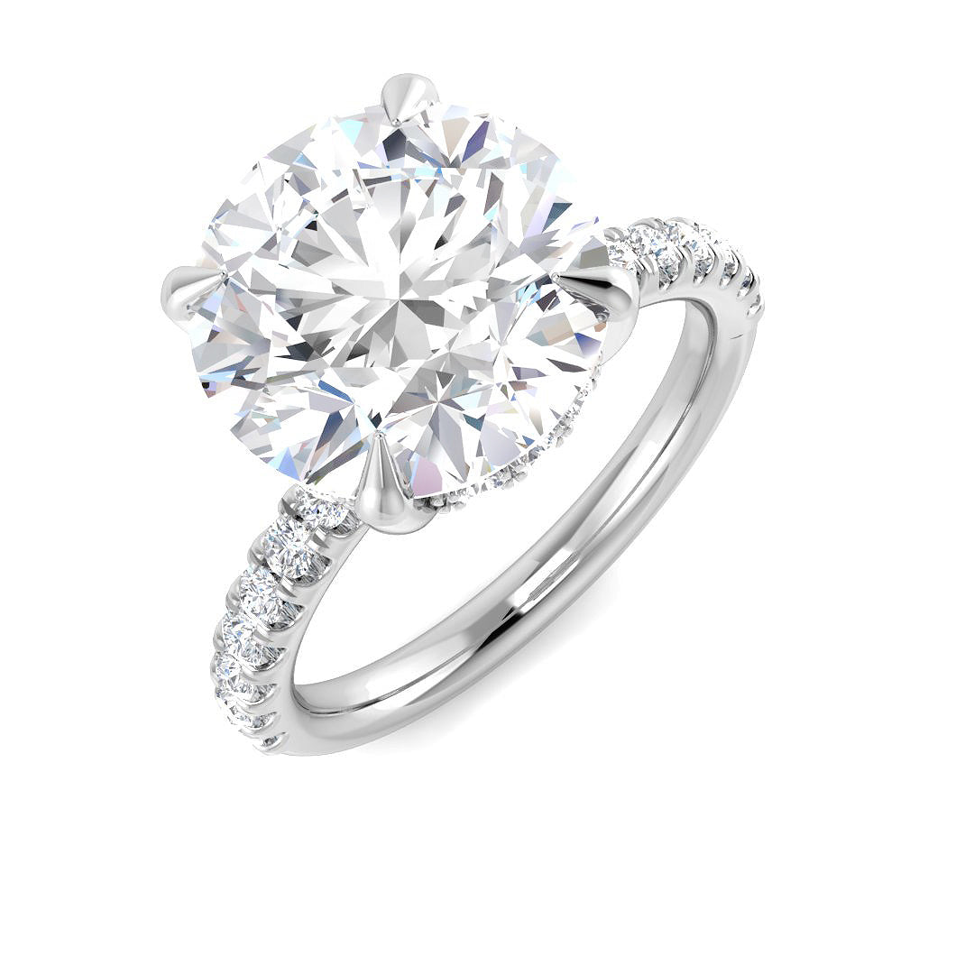 9ct White Gold 5.45ct E VS1 Laboratory Grown CVD Ring