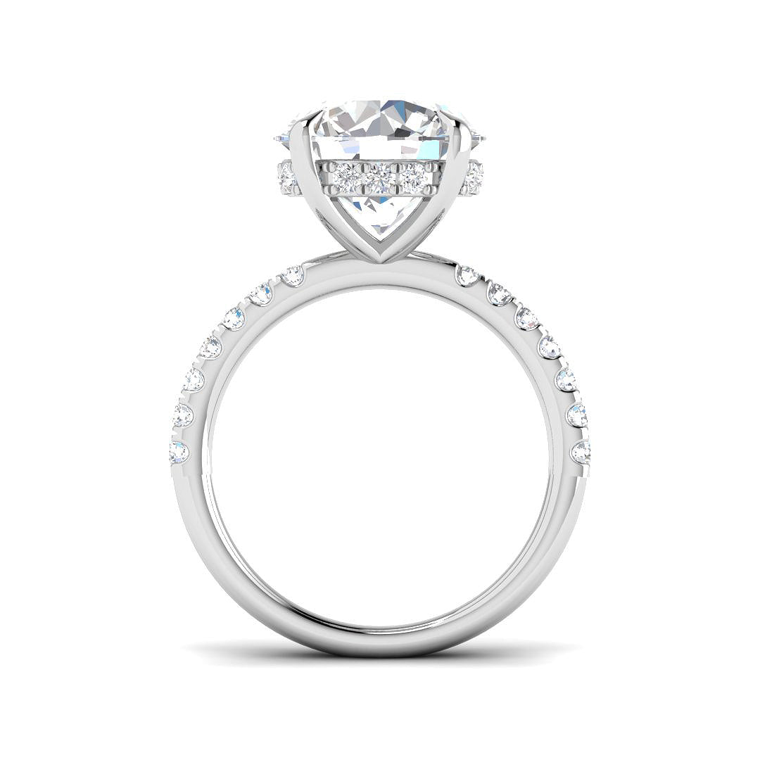 9ct White Gold 5.45ct E VS1 Laboratory Grown CVD Ring