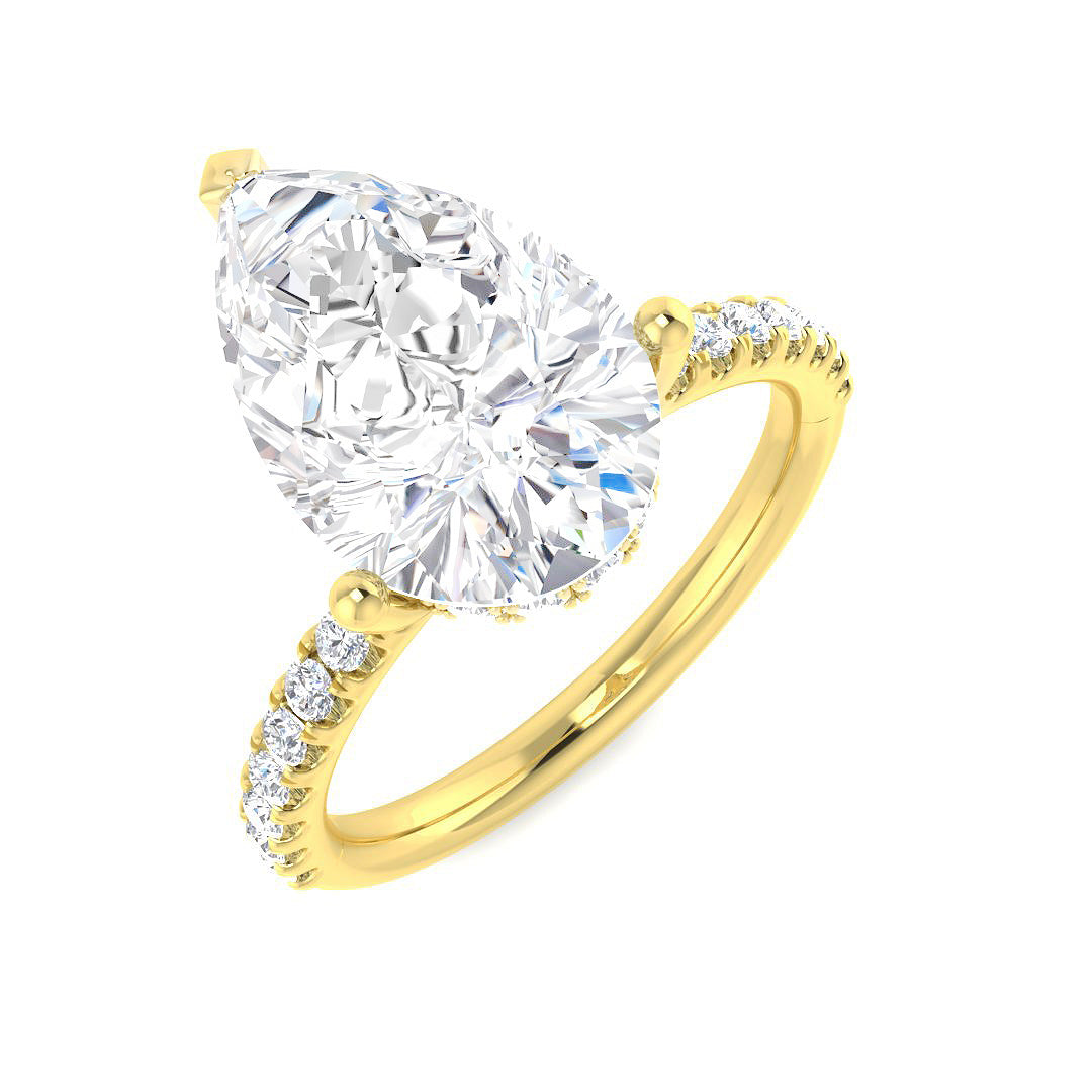 9ct Yellow Gold 4.48ct E VS2 Laboratory Grown CVD Ring