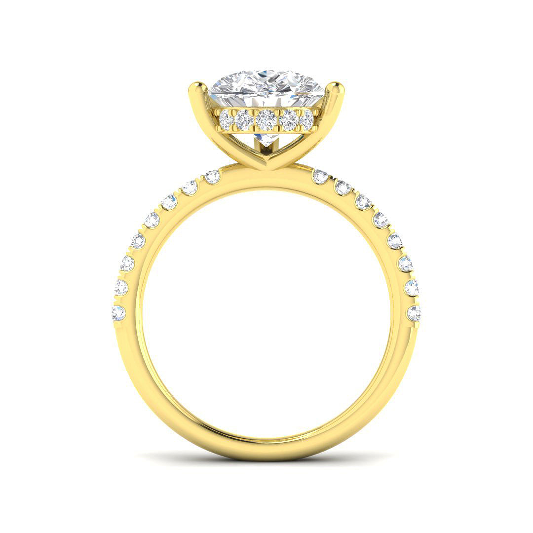 9ct Yellow Gold 4.48ct E VS2 Laboratory Grown CVD Ring