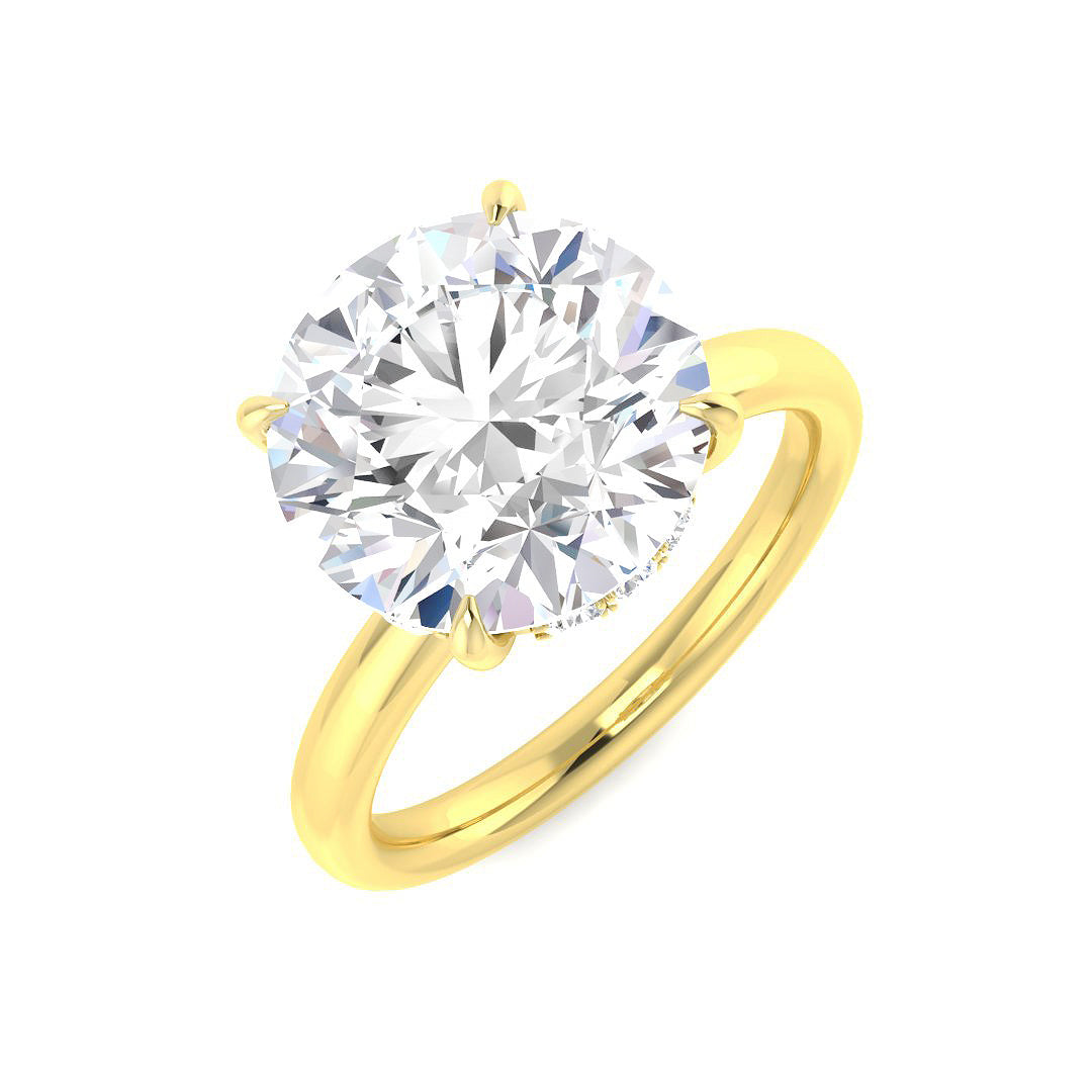 9ct Yellow Gold 5.18ct E VS2 Laboratory Grown CVD Ring