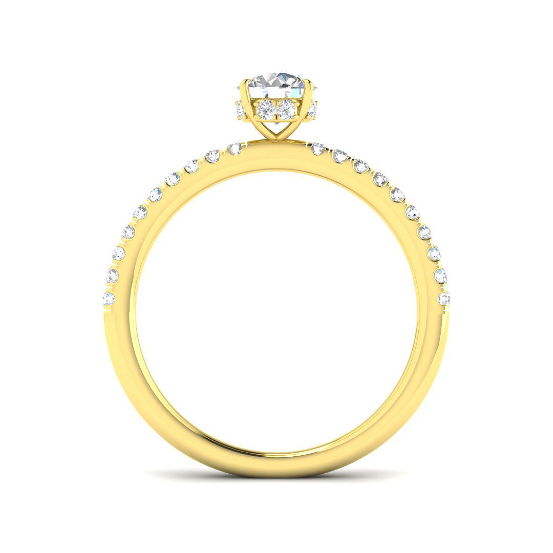9ct Yellow Gold 0.75ct Laboratory Grown CVD Ring