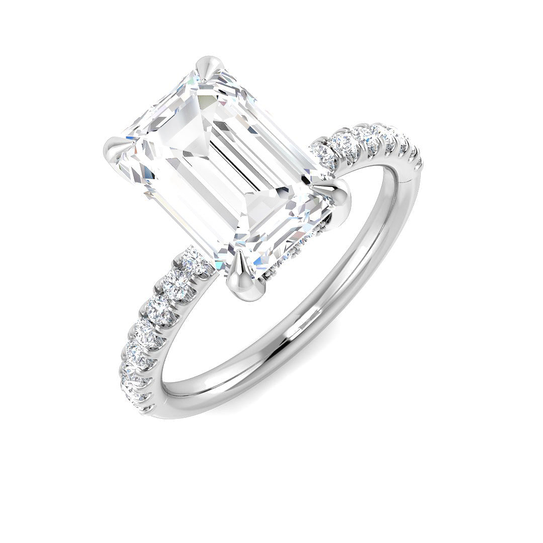 Platinum 3.41ct E VS2 Laboratory Grown CVD Ring
