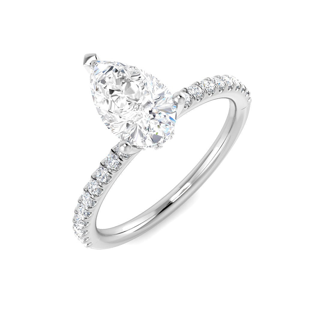 Platinum 1.28ct E VS2 Laboratory Grown CVD Ring