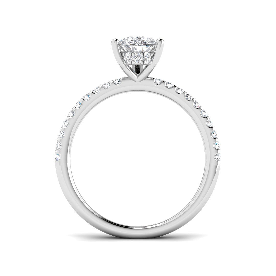 Platinum 1.28ct E VS2 Laboratory Grown CVD Ring