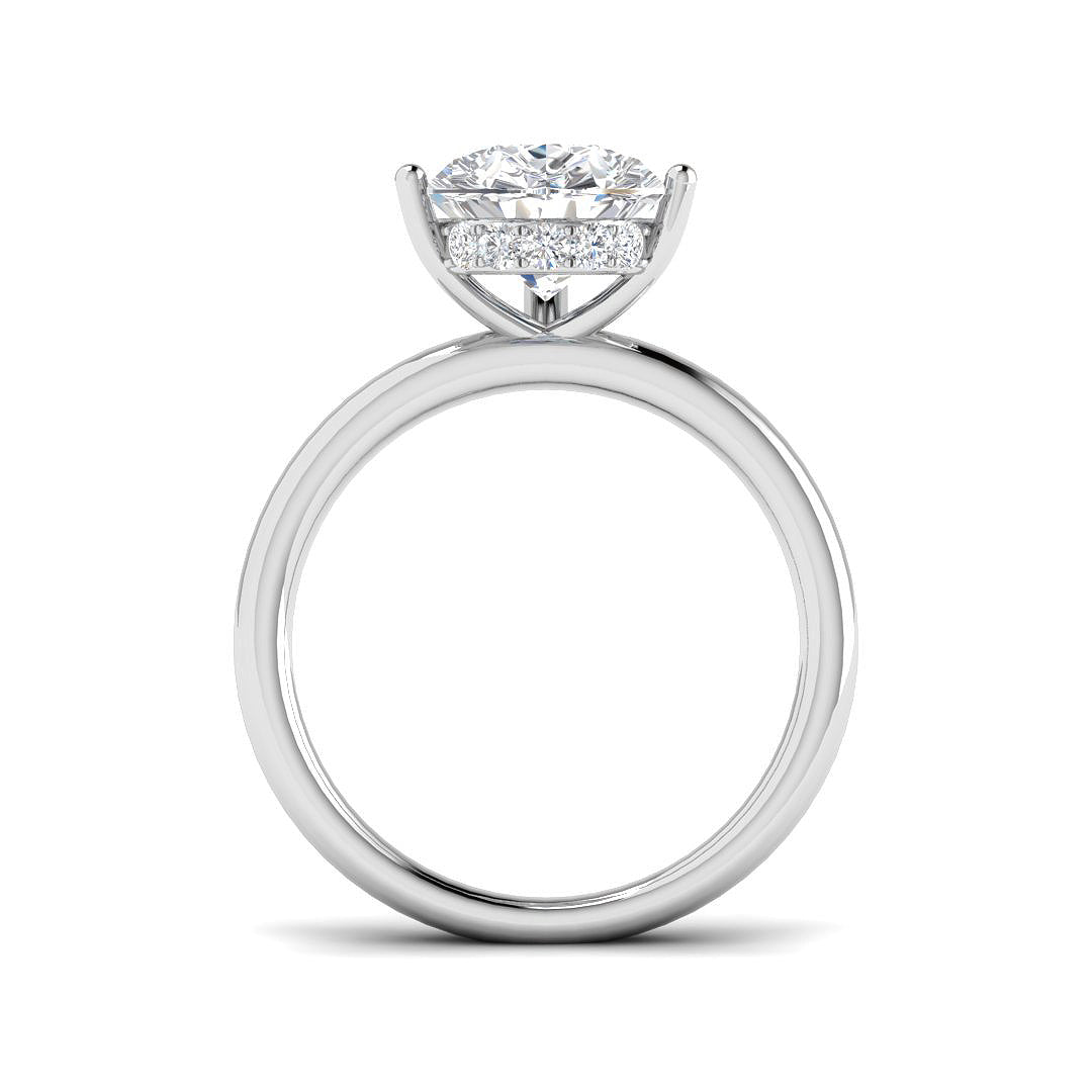 Platinum 4.22ct E VS2 Laboratory Grown CVD Ring