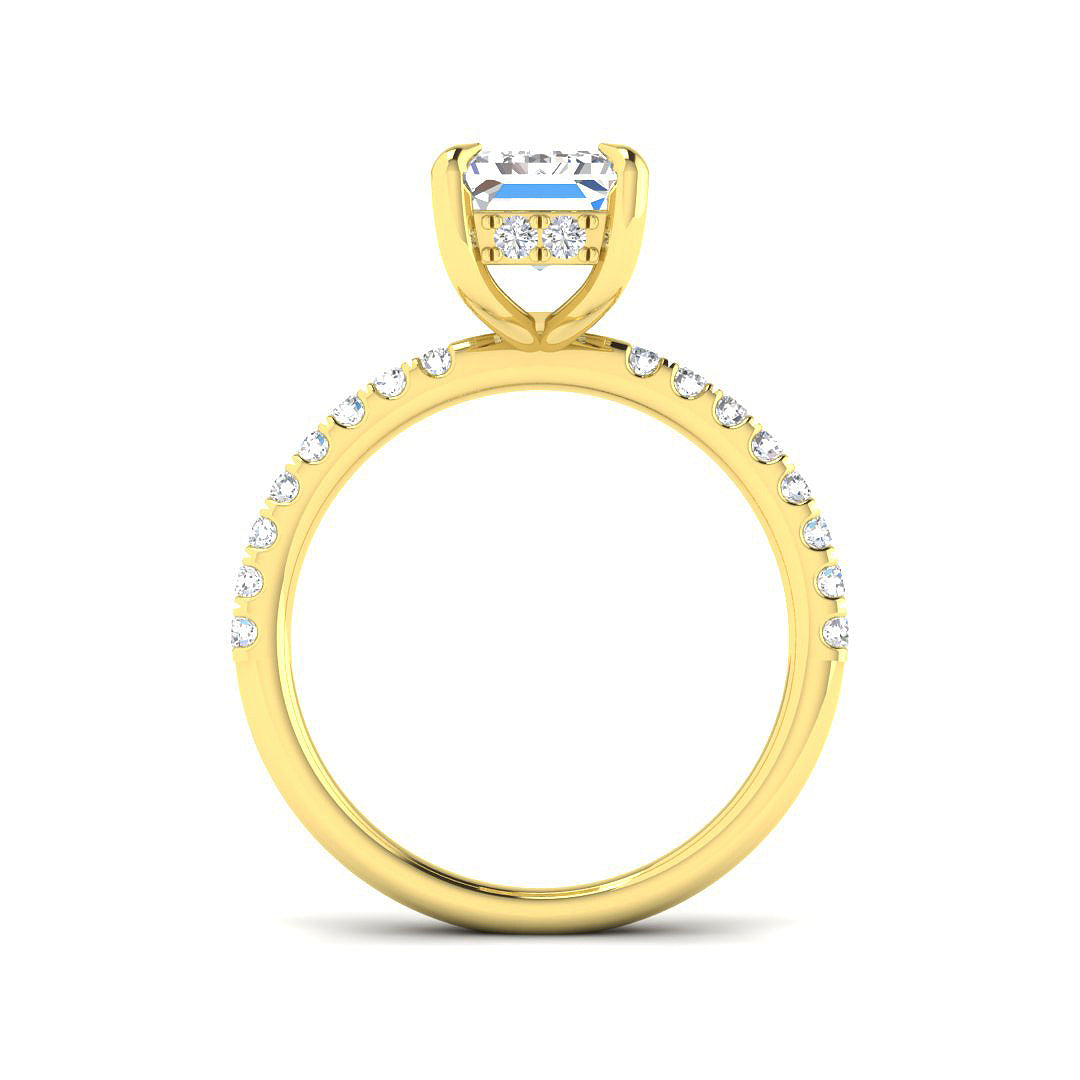 18ct Yellow Gold 4.47ct E VS2 Laboratory Grown CVD Ring