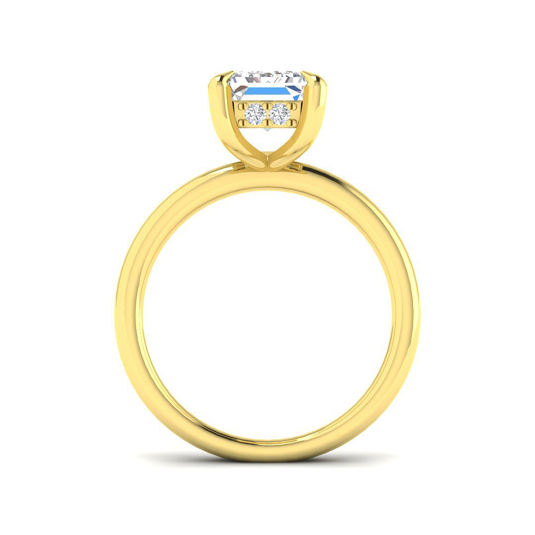 18ct Yellow Gold 4.21ct E VS2 Laboratory Grown CVD Ring